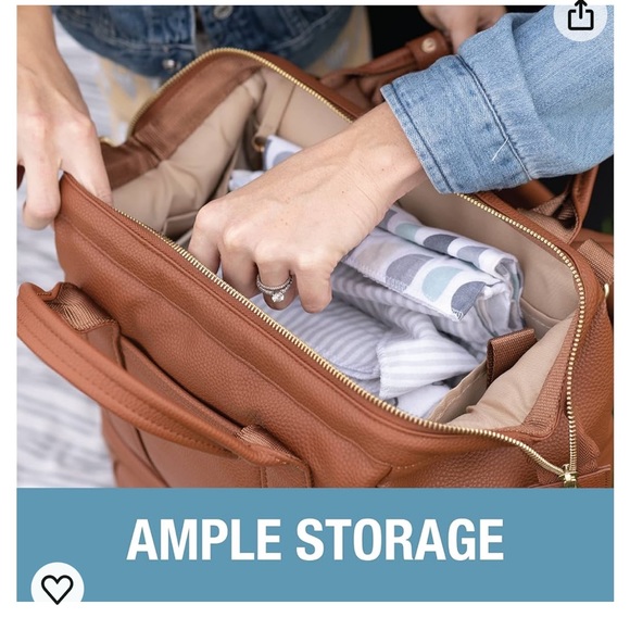 Lily diaper backpack with handles bundle-brown - Picture 2 of 5